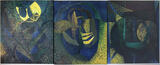Gruppierung 1980-F (1984-08 1984-05 1985-05) Acryl Leinwand (70x180 cm)